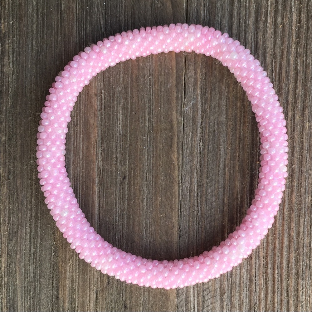Baby Pink Sashka Co Beaded Bracelet